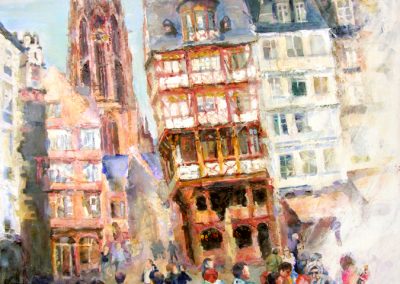 1354  Die neue Altstadt, Krönungsweg, Ostzeile Acryl